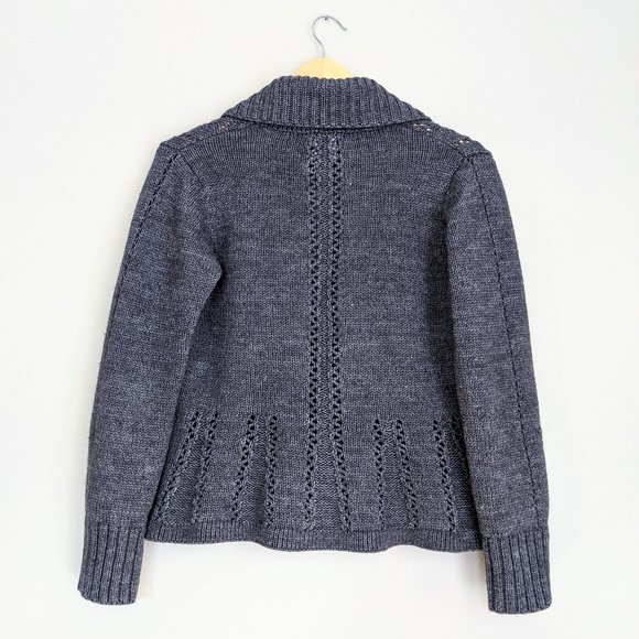 🌟Host Pick🌟 🇮🇹 Hekla & Co Wool Blend Ribbon Tie Cardigan Made In Italy - Picture 3 of 7